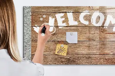 Tableau magnétique effaçable à sec panneau de bienvenue
