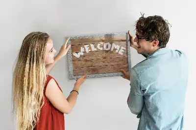 Tableau magnétique effaçable à sec panneau de bienvenue
