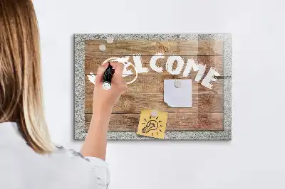 Tableau magnétique effaçable à sec panneau de bienvenue