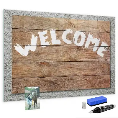 Tableau magnétique effaçable à sec panneau de bienvenue