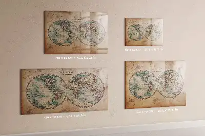 Tableau magnétique effaçable à sec carte du monde globe