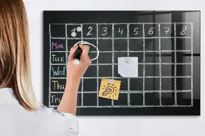 Emploi du temps tableau magnétique avec feutre