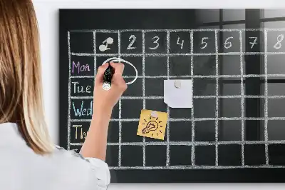 Emploi du temps tableau magnétique avec feutre