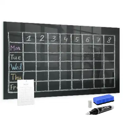 Emploi du temps tableau magnétique avec feutre