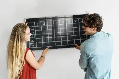 Emploi du temps tableau magnétique avec feutre