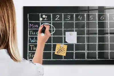 Emploi du temps tableau magnétique avec feutre