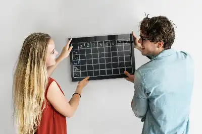 Emploi du temps tableau magnétique avec feutre