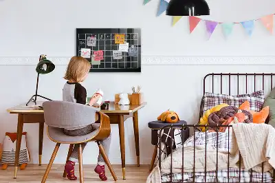 Emploi du temps tableau magnétique avec feutre