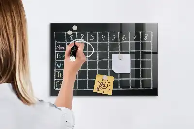 Emploi du temps tableau magnétique avec feutre