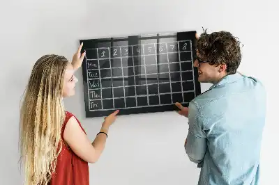 Emploi du temps tableau magnétique avec feutre