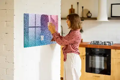 Tableau magnétique effaçable à sec avec motif en dégradé
