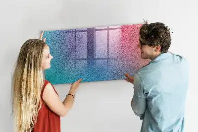 Tableau magnétique effaçable à sec avec motif en dégradé