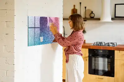 Tableau magnétique effaçable à sec avec motif en dégradé