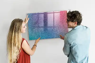 Tableau magnétique effaçable à sec avec motif en dégradé