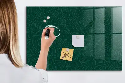 Tableau magnétique effaçable à sec motif de feuilles