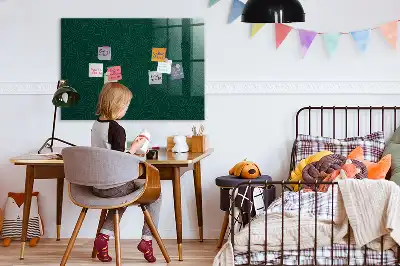 Tableau magnétique effaçable à sec motif de feuilles