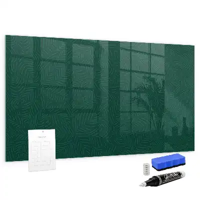 Tableau magnétique effaçable à sec motif de feuilles