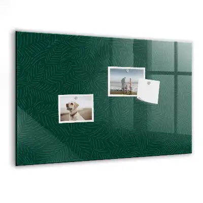 Tableau magnétique effaçable à sec motif de feuilles