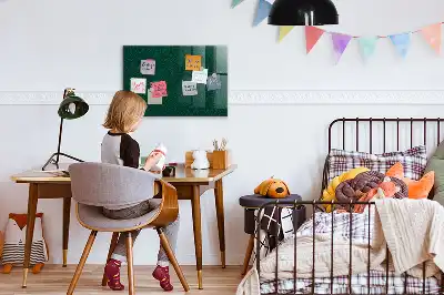 Tableau magnétique effaçable à sec motif de feuilles