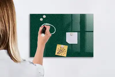 Tableau magnétique effaçable à sec motif de feuilles