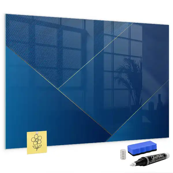 Tableau magnétique avec feutre motif abstraction décorative