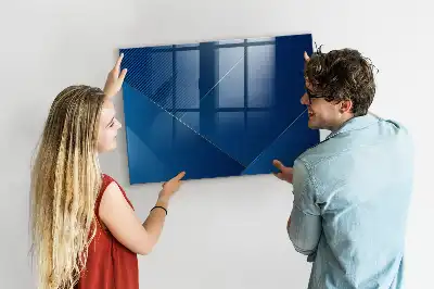 Tableau magnétique avec feutre motif abstraction décorative