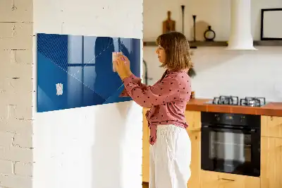 Tableau magnétique avec feutre motif abstraction décorative