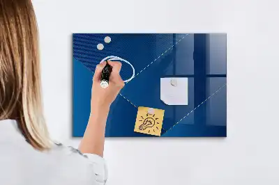 Tableau magnétique avec feutre motif abstraction décorative