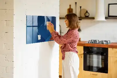 Tableau magnétique avec feutre motif abstraction décorative