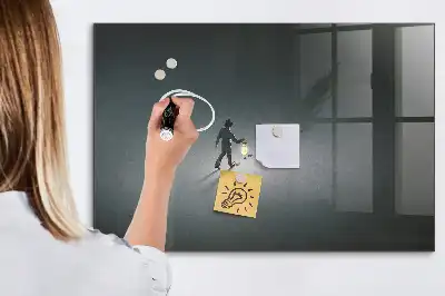 Tableau magnétique effaçable à sec modèle Voyageur dans l'obscurité