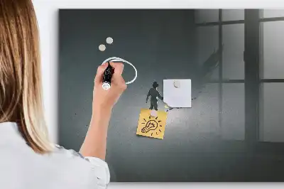 Tableau magnétique effaçable à sec modèle Voyageur dans l'obscurité