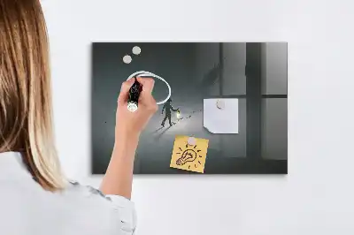 Tableau magnétique effaçable à sec modèle Voyageur dans l'obscurité