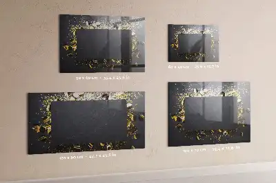Tableau magnétique effaçable à sec motif confettis dorés
