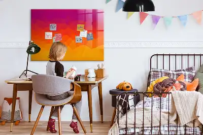 Tableau magnétique effaçable à sec motif lever de soleil