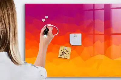 Tableau magnétique effaçable à sec motif lever de soleil