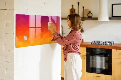 Tableau magnétique effaçable à sec motif lever de soleil