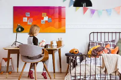 Tableau magnétique effaçable à sec motif lever de soleil