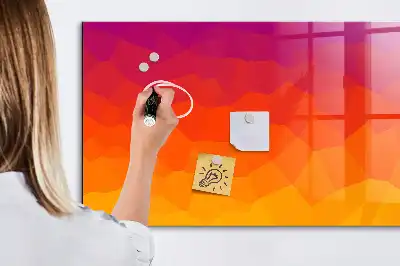 Tableau magnétique effaçable à sec motif lever de soleil