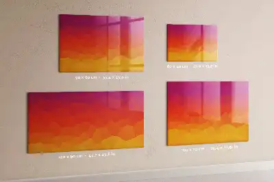 Tableau magnétique effaçable à sec motif lever de soleil