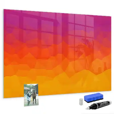 Tableau magnétique effaçable à sec motif lever de soleil