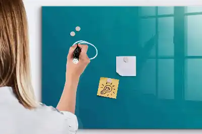 Tableau magnétique avec feutre motif de l'abstraction marine
