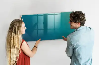 Tableau magnétique avec feutre motif de l'abstraction marine