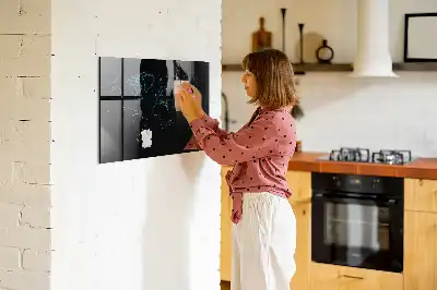 Tableau magnétique avec feutre contours de la carte du monde