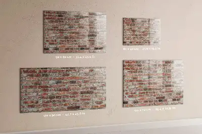 Tableau magnétique avec feutre motif mur de briques