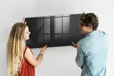 Tableau magnétique effaçable à sec motif abstraction sombre