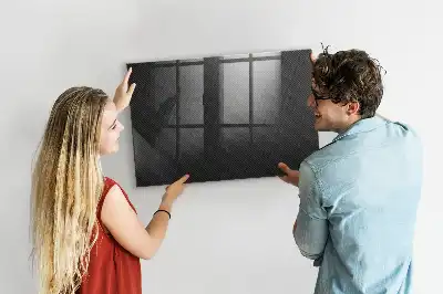Tableau magnétique effaçable à sec motif abstraction sombre