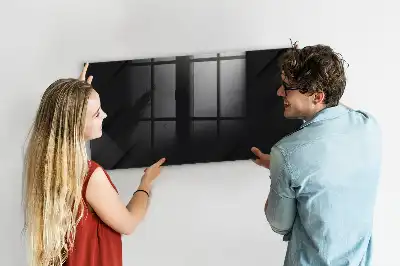 Tableau magnétique avec feutre motif de mur sombre