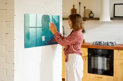 Tableau magnétique effaçable à sec modèle Abstraction de profondeur