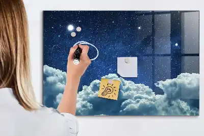 Tableau magnétique effaçable à sec motif ciel nocturne