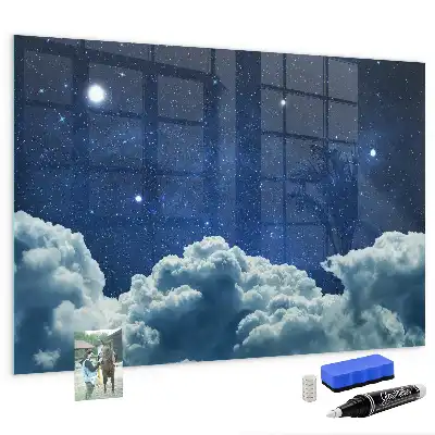 Tableau magnétique effaçable à sec motif ciel nocturne
